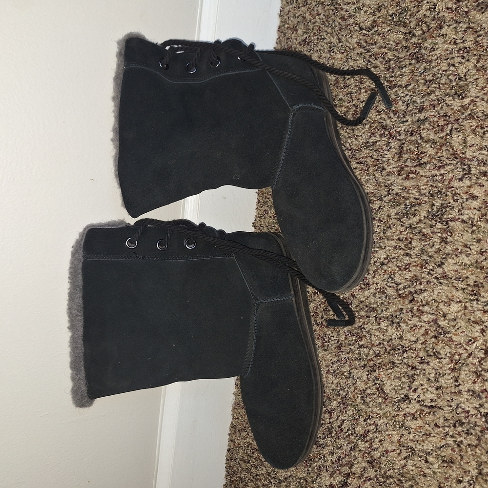 Black‎ Suede Winter Boots